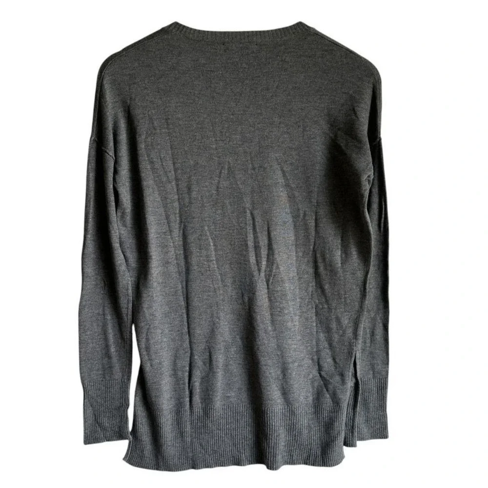 Trouve Cashmere Blend Sweater Gray Knit XS‎ Cabincore Academia Preppy NWOT
